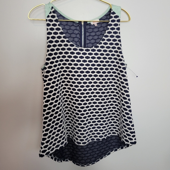 Medium Pixley Blue Patterned Tank Top - Picture 1 of 5